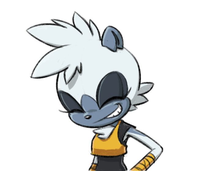 A colored sketch of Tangle the Lemur
