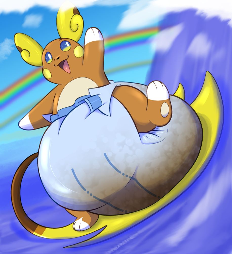 alolan raichu surfing smelly