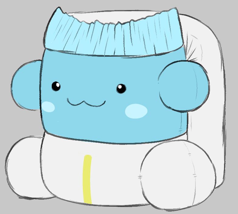 Sketch of a plushy diaper
#abdl #abdlart #diaperart