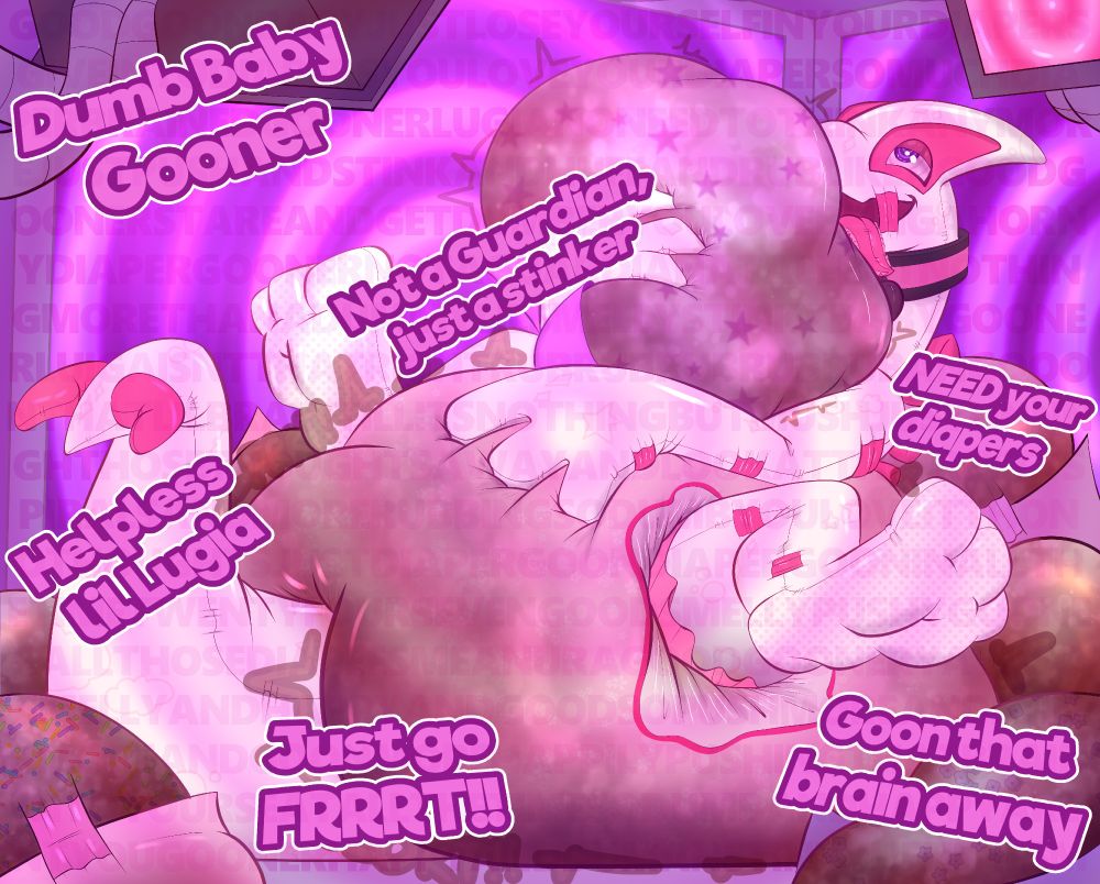Diapercritter lugia gooned out, smelly, rubbing their mushy padding, and huffing an old pail pamp
TEXT: "Dumb Baby Gooner" "Helpless lil Lugia" "Not a Guardian, just a stinker" "NEED your diapers" "Just go FRRRT!!" "Goon that brain away"
#abdl #abdlart #messydiaper #diapergoon #gooner