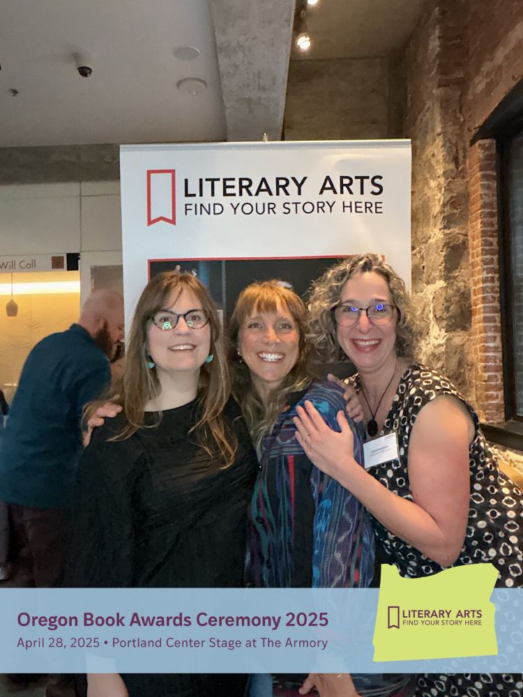Me in Photo Booth w friends including Leslie Barnard Booth 2x children’s book finalist. 