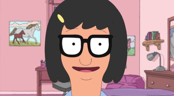 Picture of Tina Belcher in her black rimmed glasses