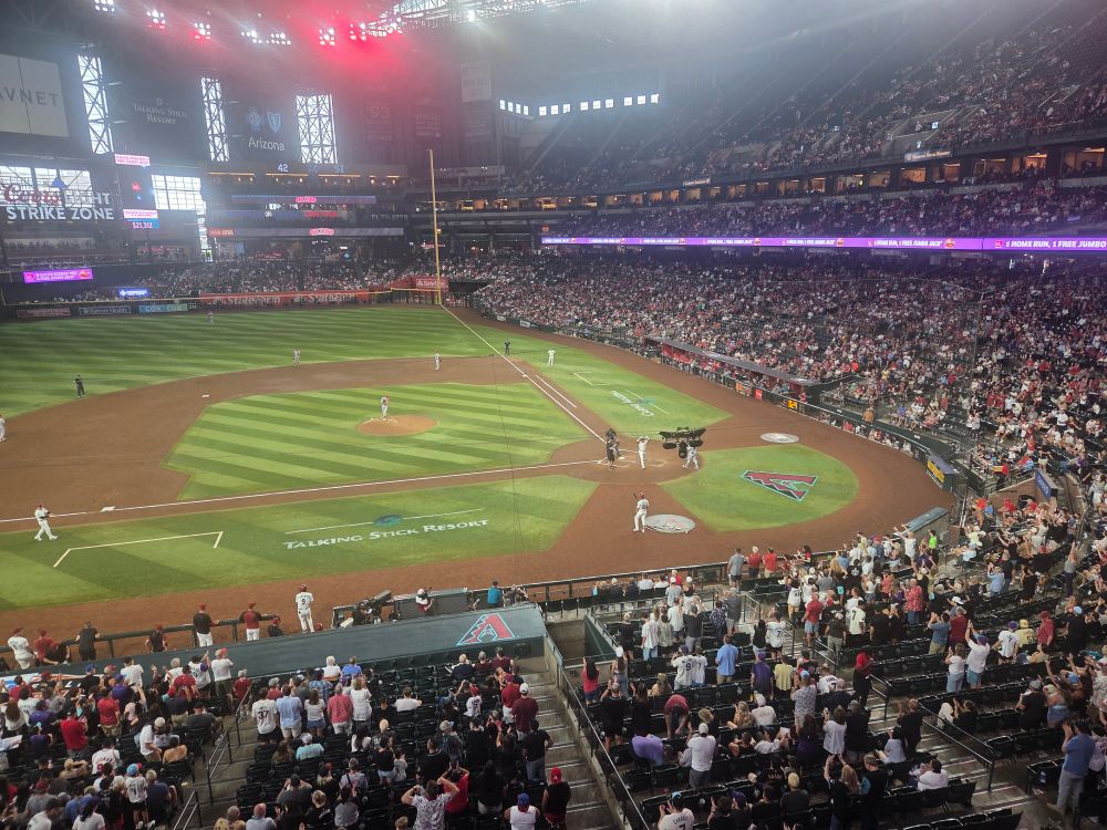 View of Chase Field with the AZ Diamondbacks playing the SL Cardinals. 