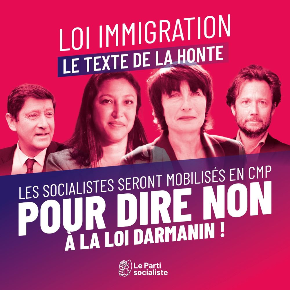Loi immigration
Le texte de la honte

Les socialistes seront mobilisés en CMP pour dire non à la loi Darmanin
