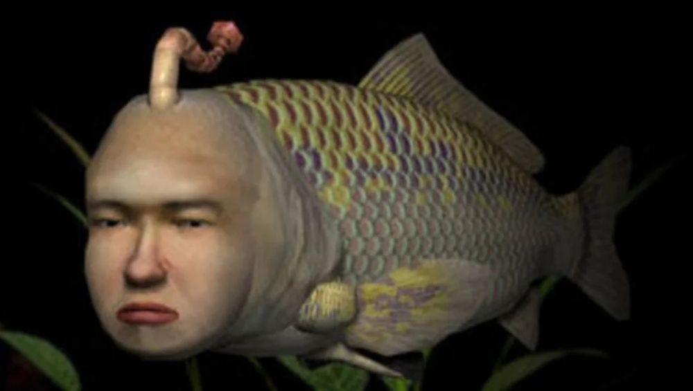 the titular Seaman from the game Seaman, originally released for the Sega Dreamcast some 25 years ago. Seaman is a strange alien like creature with a human face, a strange appendage on its head, and the body of a fish. In the game, in which you raised Seaman as a virtual pet and conversed with it, one of Seaman’s voice lines is “All hail SEGA. Buy another Dreamcast.” This is a satirical reference to SEGA’s then underdog position in the console market. Sadly, not enough people heeded his advice. The Dreamcast did an early death, but SEGA and Seaman himself would live on, later receiving a port to the Dreamcast’s brief arch-enemy, the Playstation 2.

The English translation of the game is narrated by Leonard Nemoy, by the way.