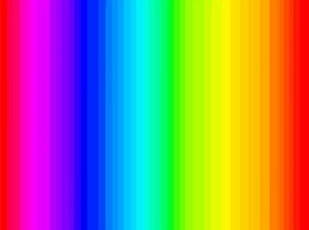 a rainbow of colored lines on a white background .