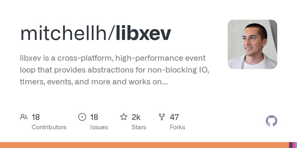 GitHub - mitchellh/libxev: libxev is a cross-platform, high-performance event loop that provides abstractions for non-blocking IO, timers, events, and more and works on Linux (io_uring or epoll), macOS (kqueue), and Wasm + WASI. Available as both a Zig and C API.