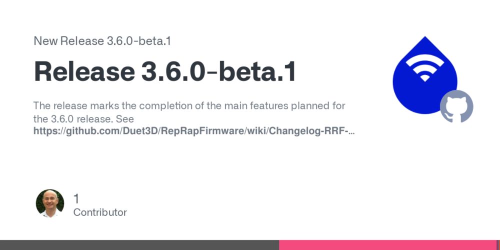 Release Release 3.6.0-beta.1 · Duet3D/RepRapFirmware