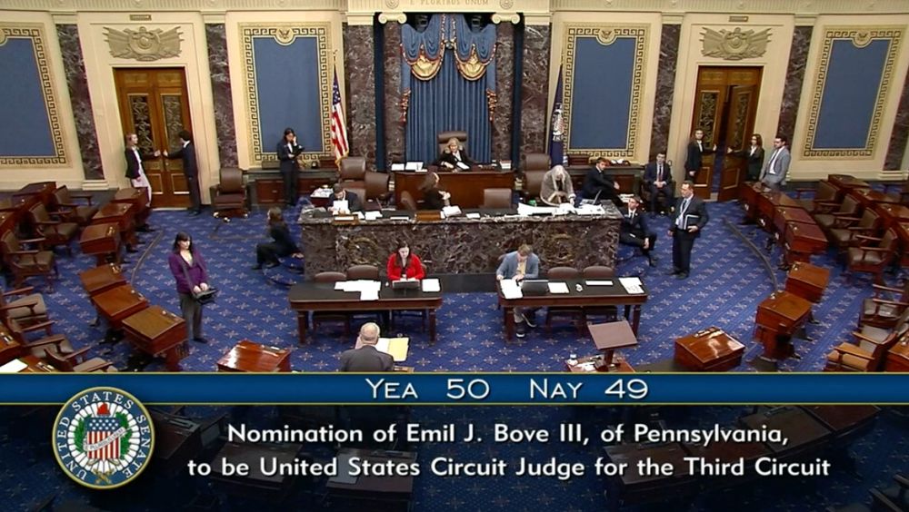 YEA 50 NAY 49
Nomination of Emil J. Bove Ill, of Pennsylvania, to be United States Circuit Judge for the Third Circuit