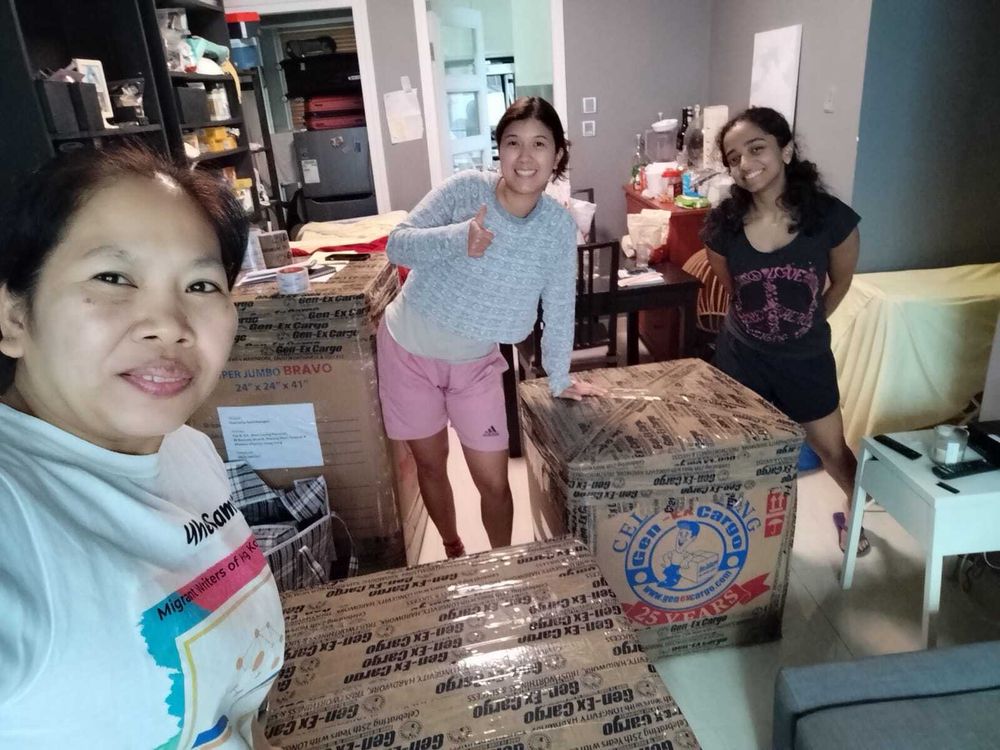 Group of people, smiling gathering donations