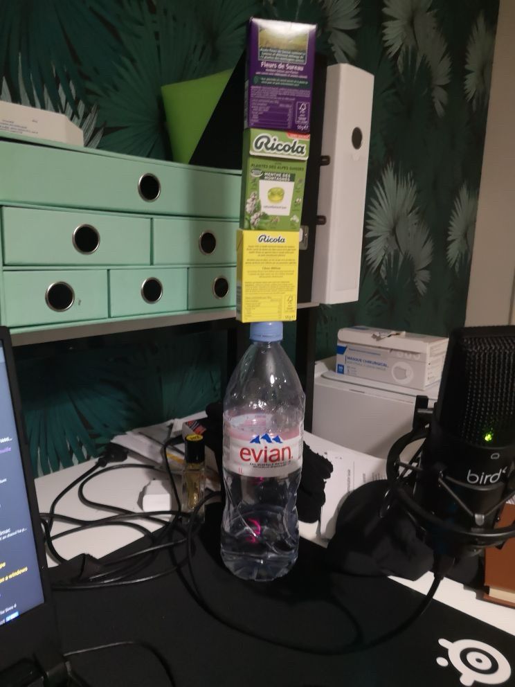 la tour Ricola Citron-Mélisse, Menthe des Montagnes, Fleur de Sureau c'est chez Charlotte ou Vyvyde je crois