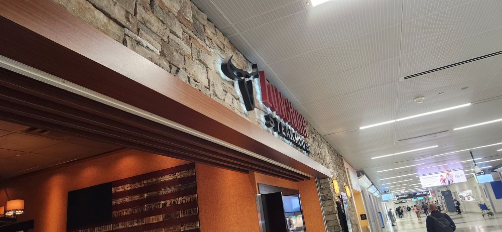 Photo of a restaurant sign that says "Longhorn Steakhouse ". One of my favorites