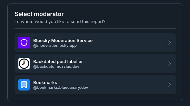 select the moderator by tapping on the bookmarks 