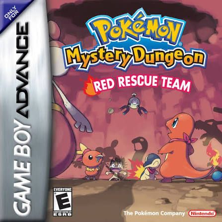Gameboy Advance box cover of Pokémon Mystery Dungeon Red Rescue Team