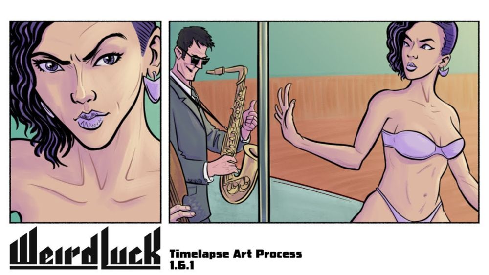 Comic Page Creation Timelapse : Weird Luck 1 6 1