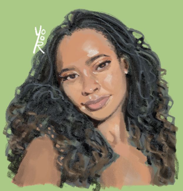 study of a woman with dreadlocks :)