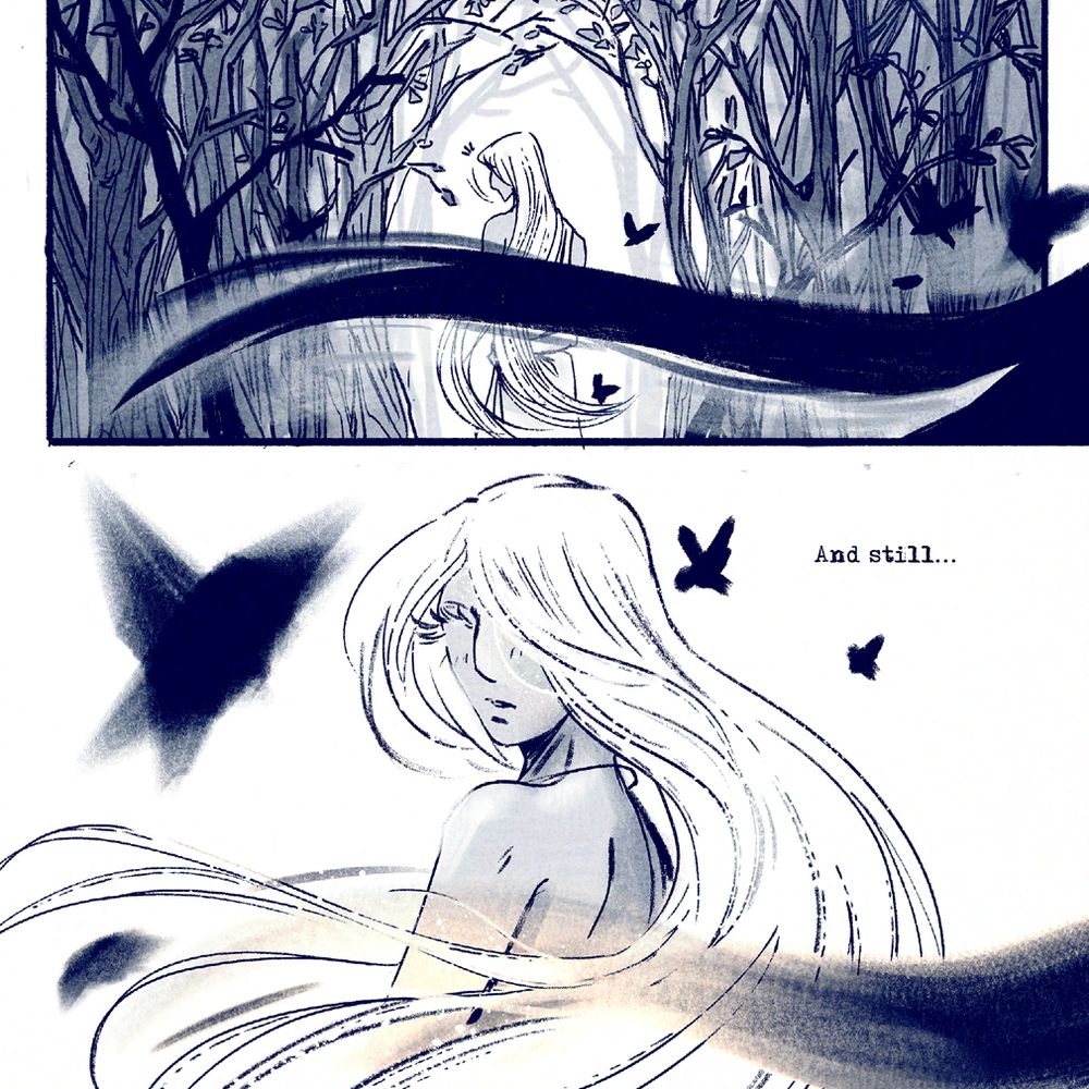Comic panels of short story "Fairy"