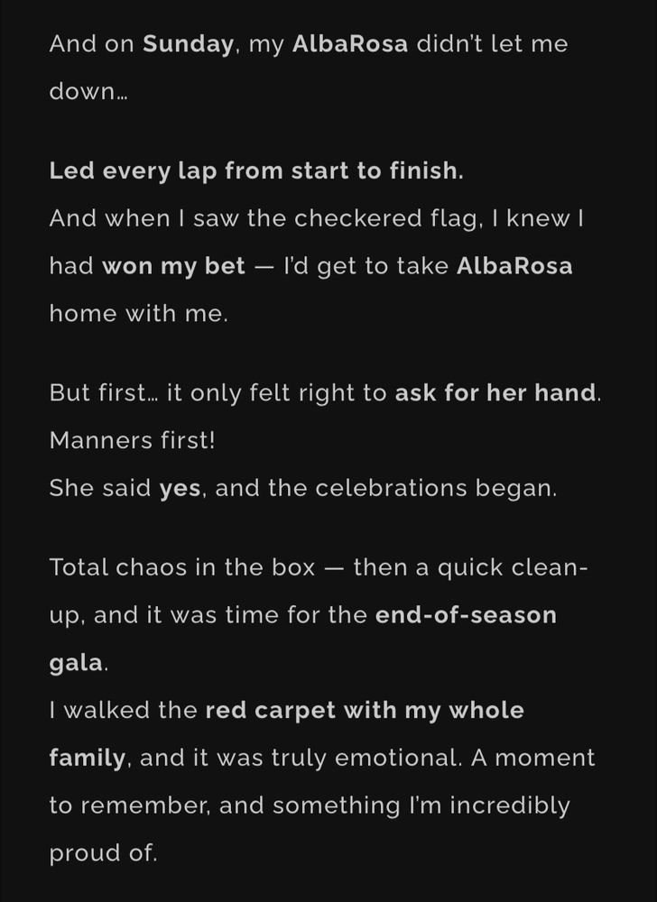 Excerpt from Marco Bezzecchi's Valencia GP 3026 post posted on his blog Simply The Bez 