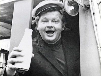 Benny Hill as Ernie, the fastest milkman in the west.