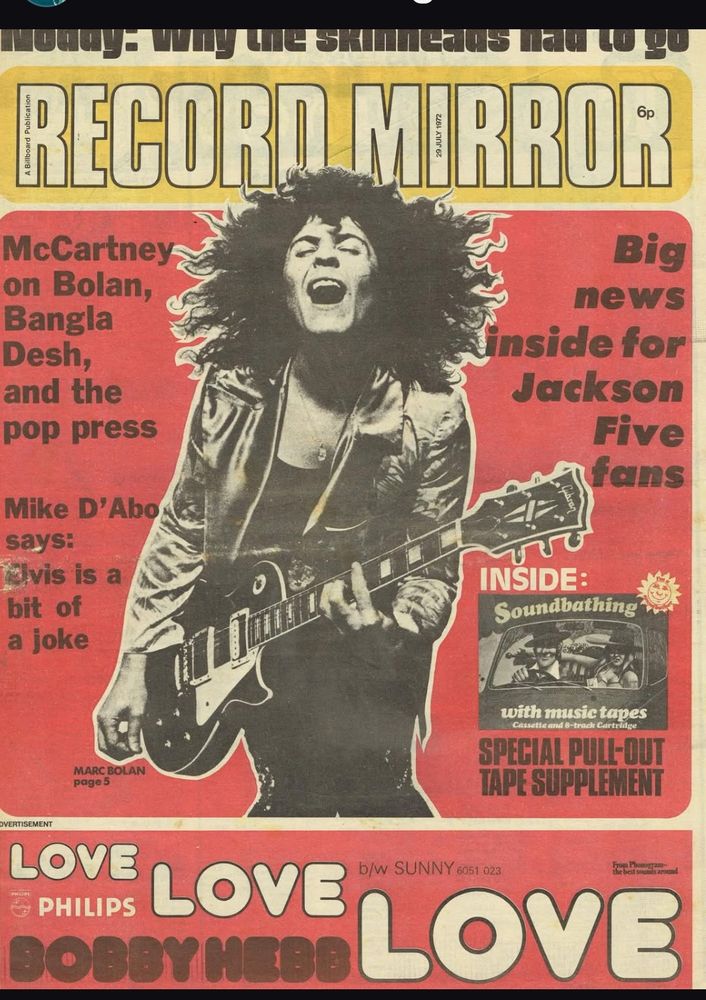 Cover of Record Mirror 29 July 1972.