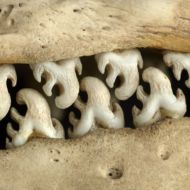 Teeth of crab eater seal. This is the source for photo

https://www.sciencelearn.org.nz/images/3885-crabeater-seal-teeth