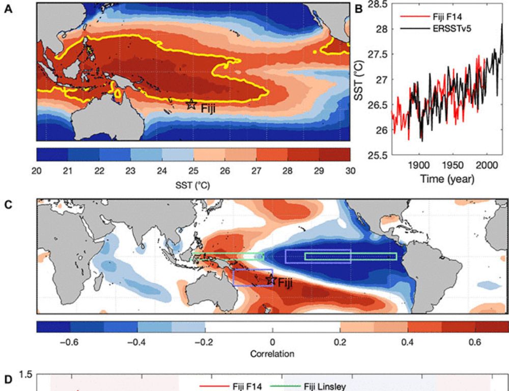 Coral Sr/Ca-SST reconstruction from Fiji extending to ~1370 CE reveals insights into the Interdecadal Pacific Oscillation