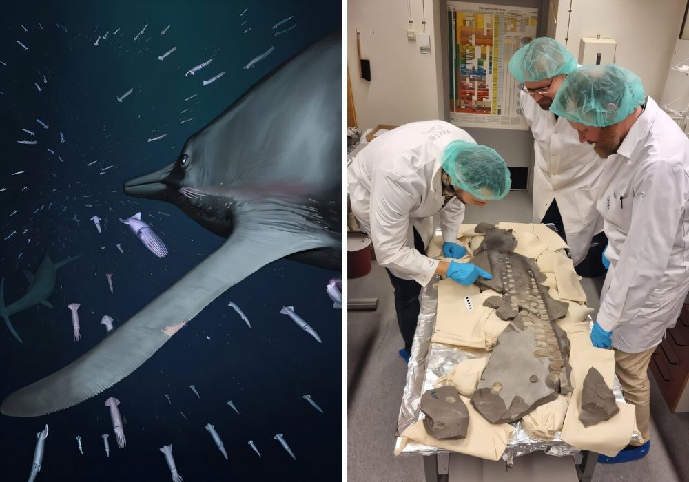 Fossil discovery reveals ancient giant marine reptile relied on stealth while hunting in darkness