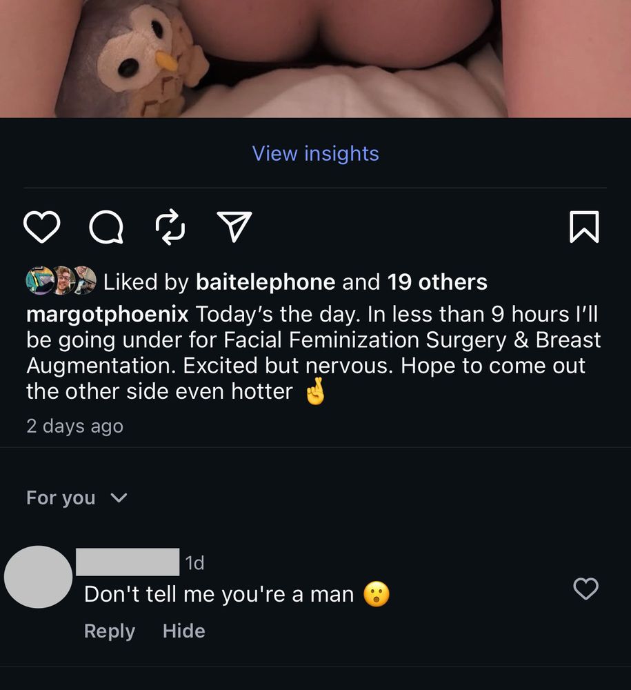 Comment received on my quoted post on Instagram: “Don’t tell me you’re a man 😮” 