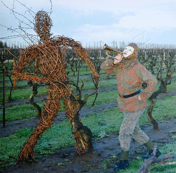 death in june guy tooting at a wicker man for some reason 