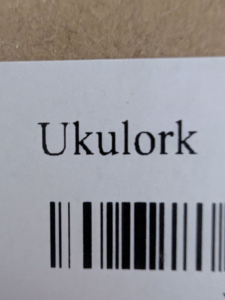 Barcode for ukulork
