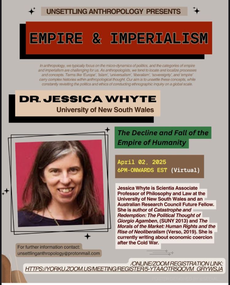 A flyer about a York University lecture 