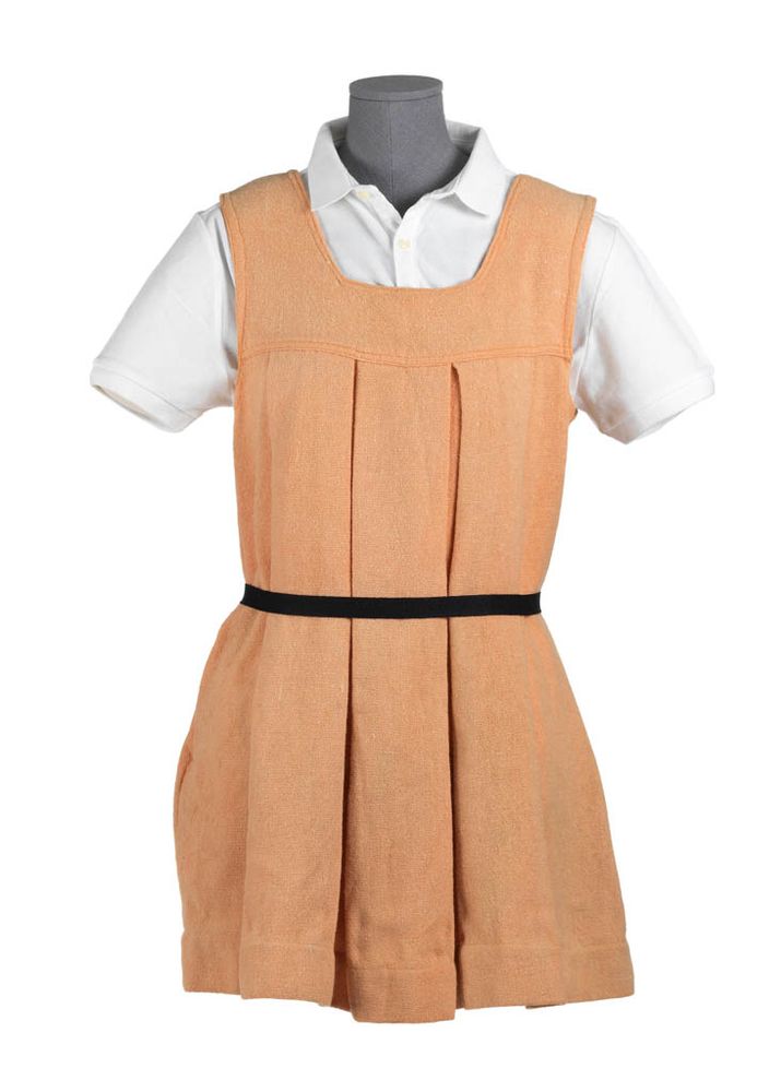 Maeve Gilroy's tweed camogie dress that she wore playing for Antrim in the 1960s (DT:2023.11) © National Museum of Ireland on display at the GAA: People, Objects & Stories exhibition at the National Museum of Ireland, Collins Barracks. 
© National Museum of Ireland
