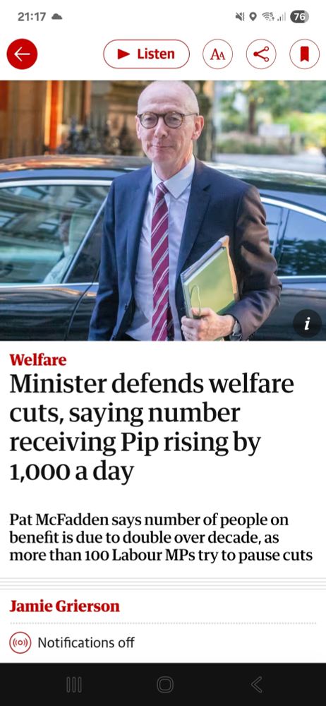 Minister defends welfare cuts