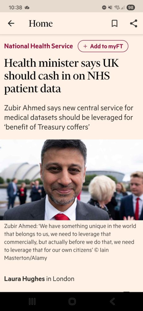 Minister wants to sell NHS patient data