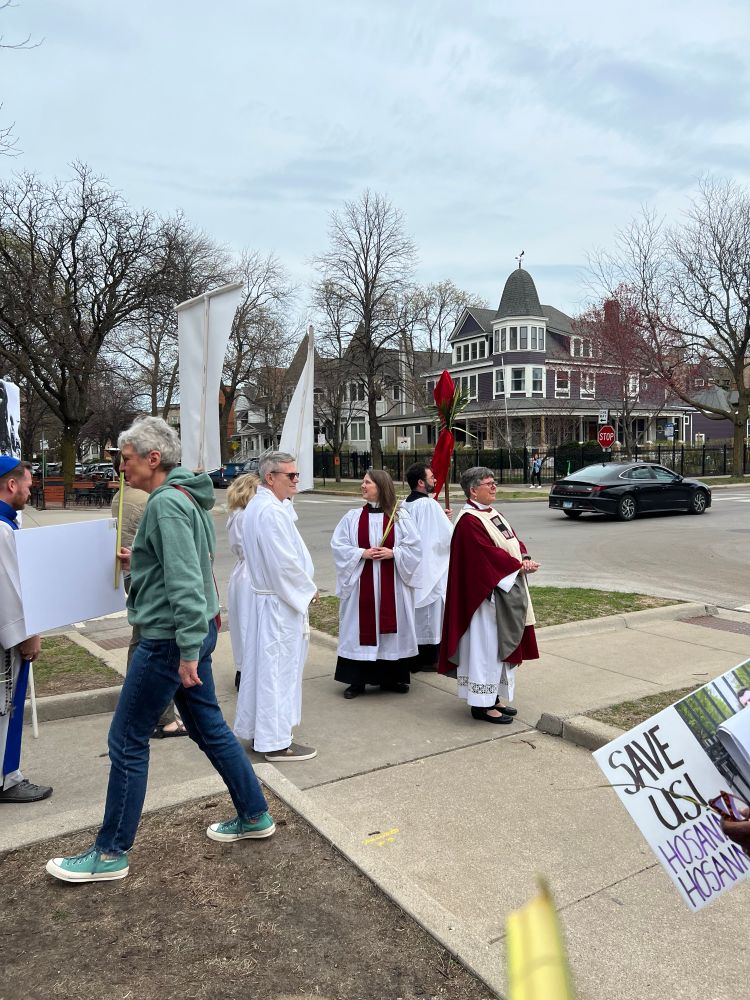All Saints Church in Chicago, the pastor and others are beginning a march to highlight those who have been disappeared 