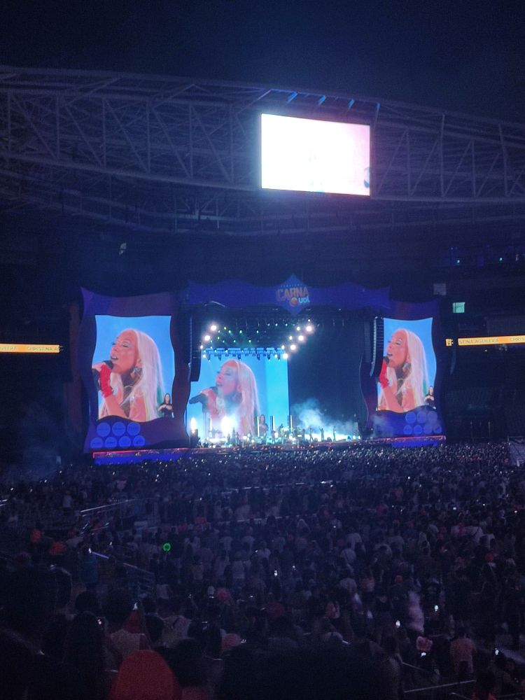 Foto do palco do show da Christina Aguilera
