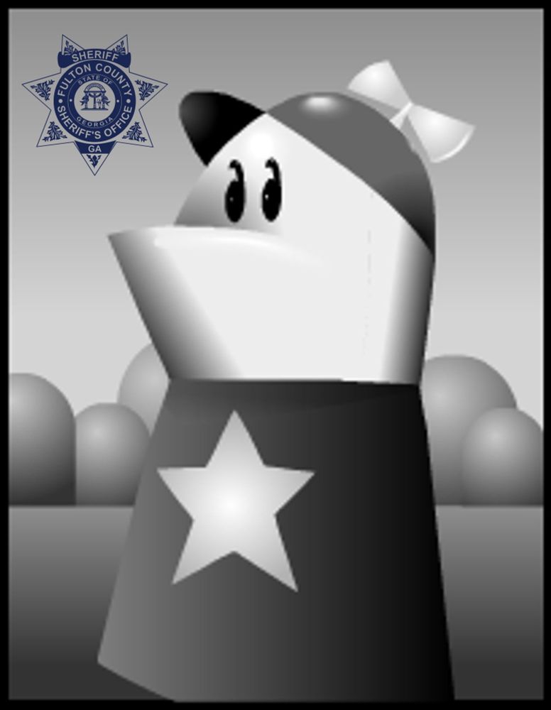 homestar runner mugshot with the fulton county insignia