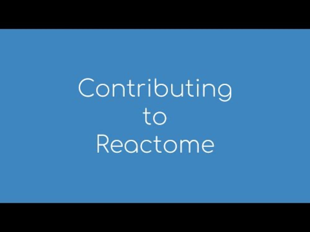 Contributing to Reactome