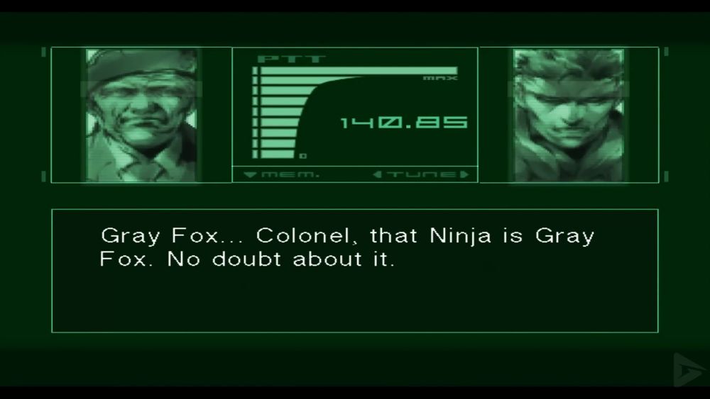 A screenshot from Metal Gear Solid: The Twin Snakes