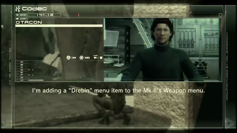 A screenshot from Metal Gear Solid 4