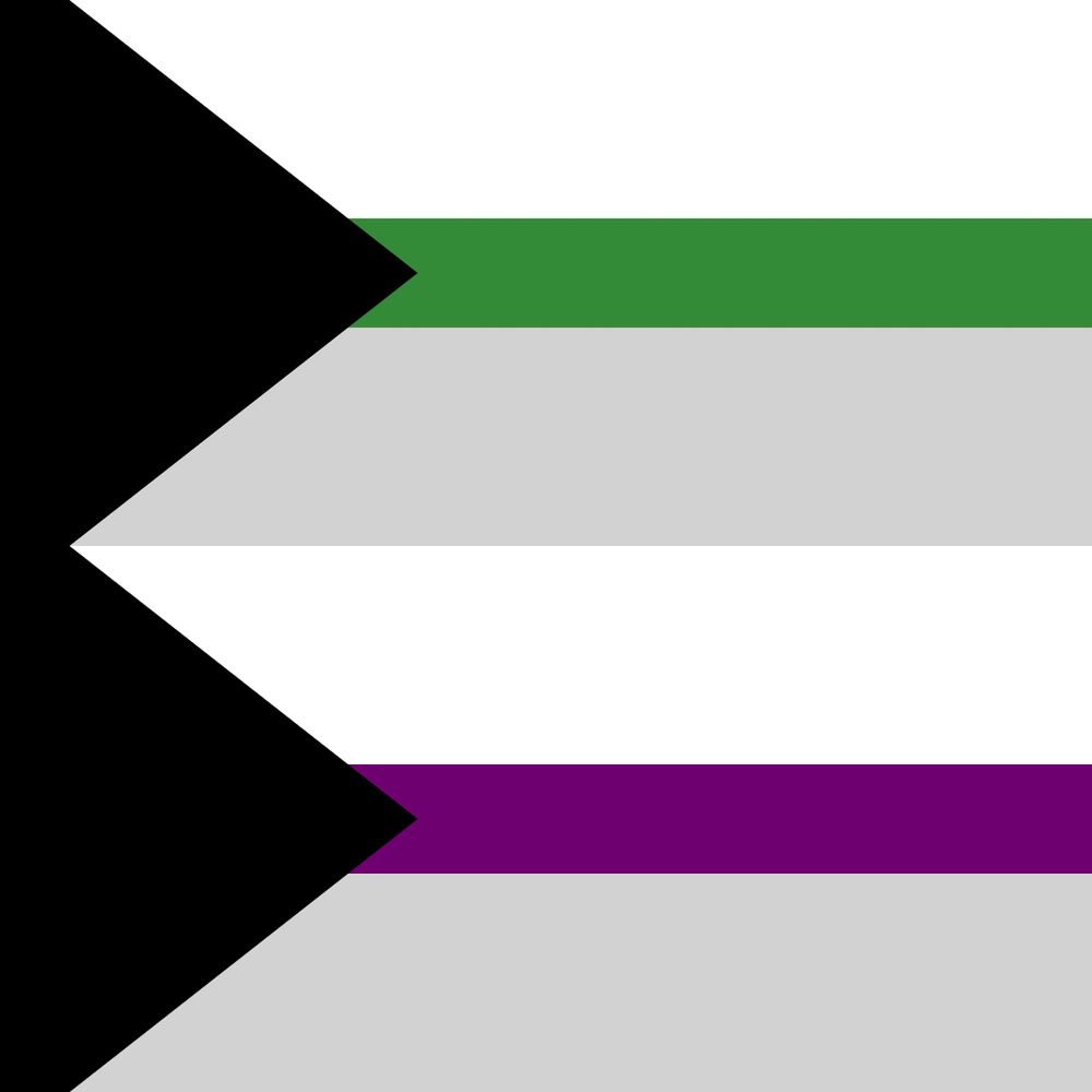 demiromantic + demisexual flags