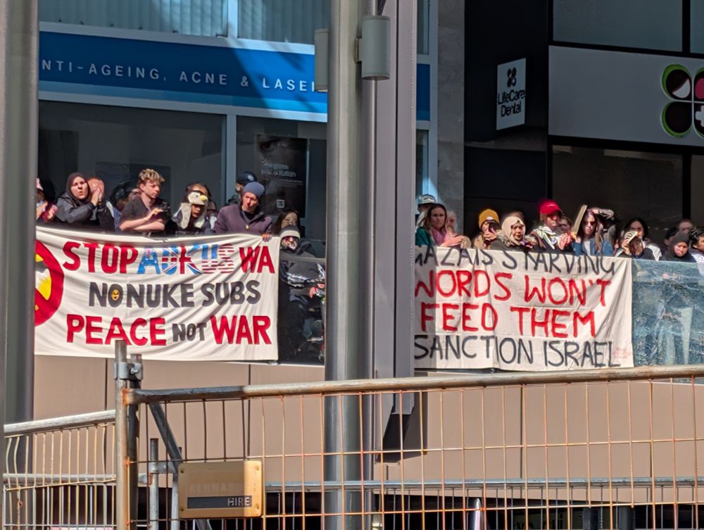Forrest Place, Friends of Palestine rally 