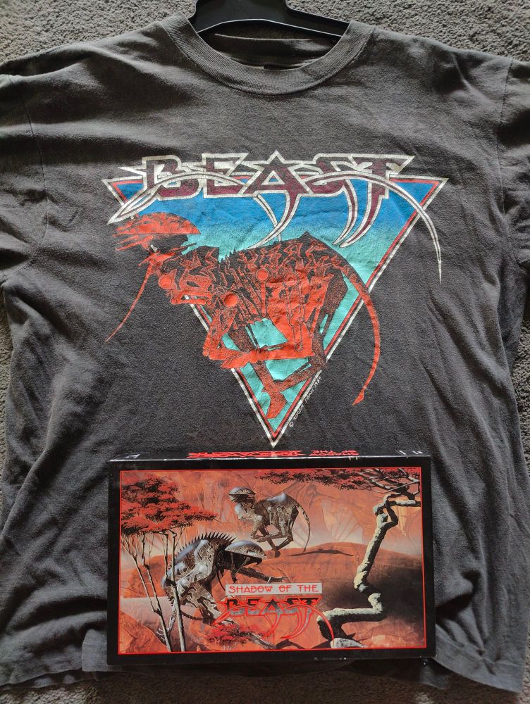 Photo of Shadow of the beast t-shirt and game box