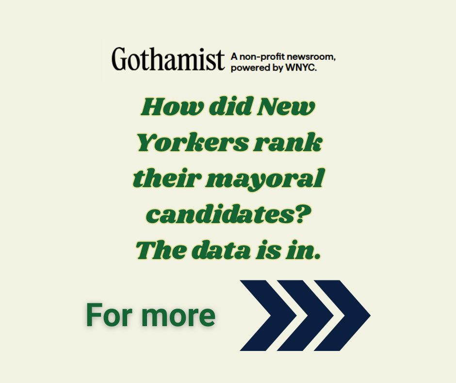 How did New Yorkers rank their mayoral candidates?