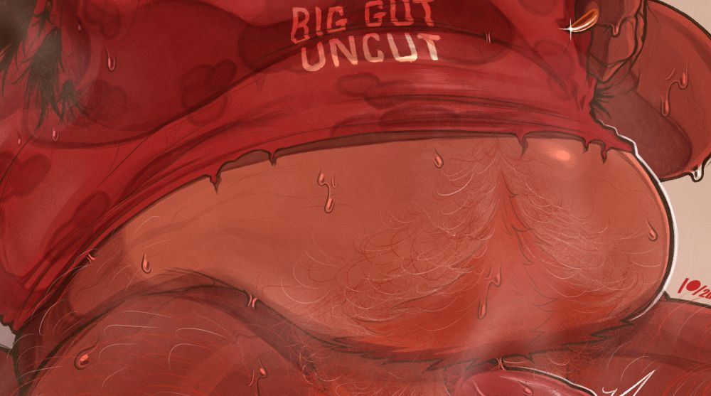 Arturo's big, hairy, kissable belly. It's gonna be resting on your head when you're busy sucking him off-