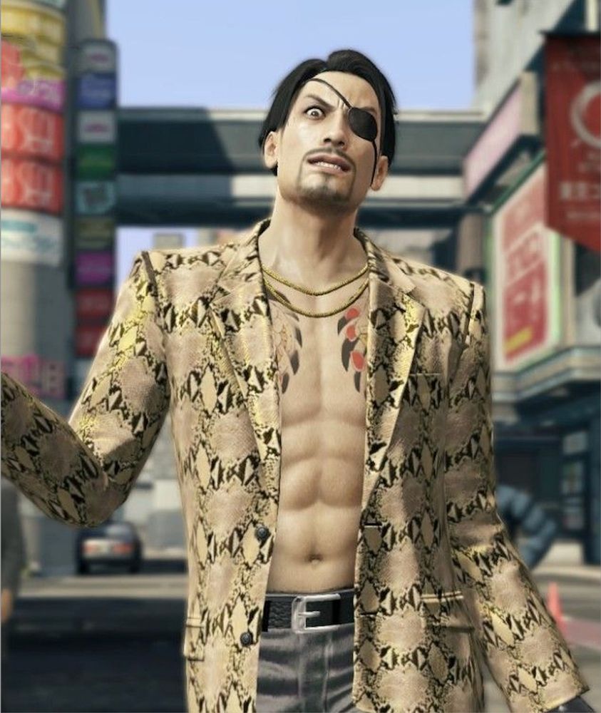 Karakteren Goro Majima fra spillserien Yakuza looking fabulous and menacing 