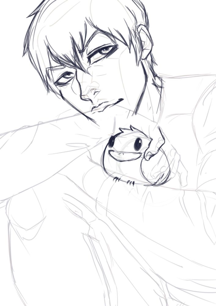 Work in Progress of Hibari Kyoya with a Hibird
