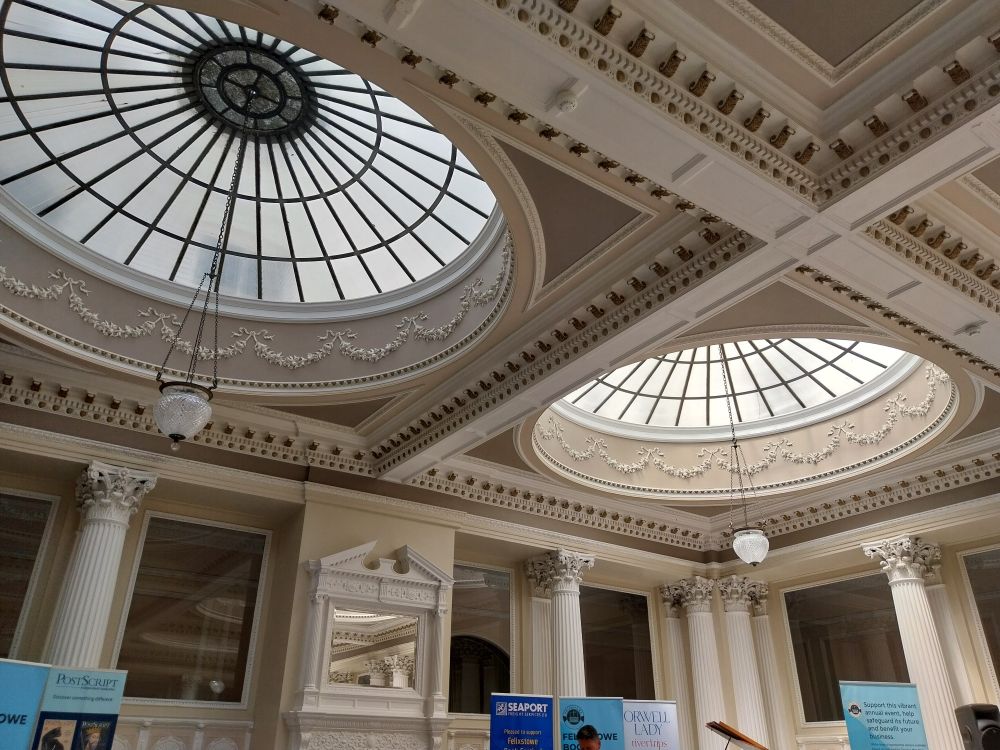 Domed ceiling glass and columns in Felixstowes harvest house
