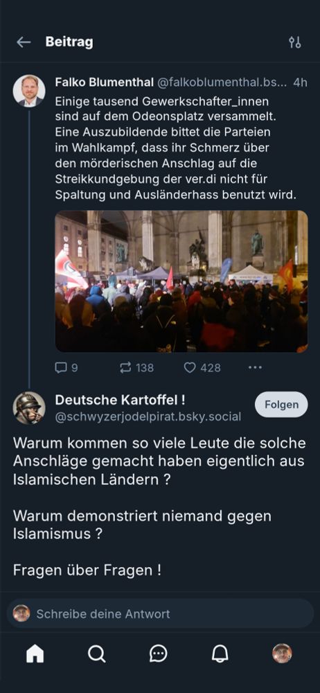 Screenshot of a hateful post