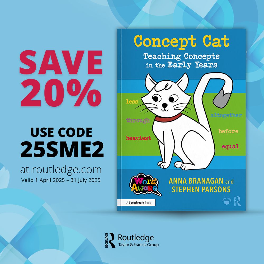 Cover of Concept Cat book with image of cat on it, save 20% using code 25SME2 until 31st July